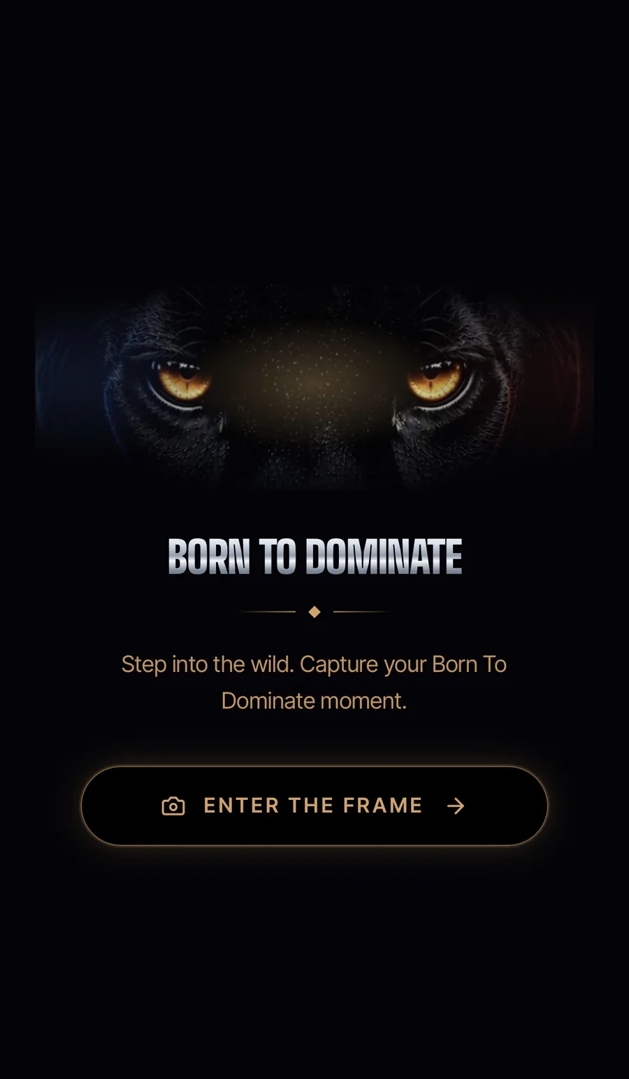 Selfie QR — the start screen inviting guests to take a photo.